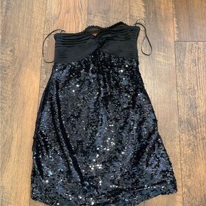 Altar'd State Black Sequin Mini Dress